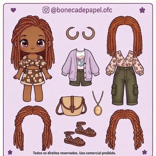 Boneca de papel — modelo 8