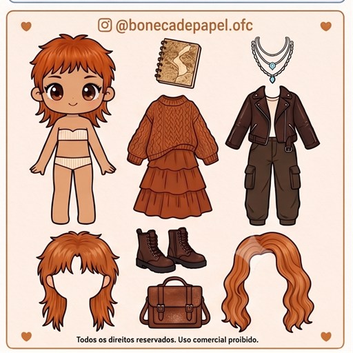 Boneca de papel — modelo 18